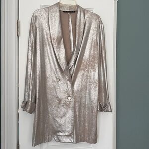 Zara Shimmering Silver Jacket